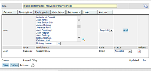 Activity booking step 2